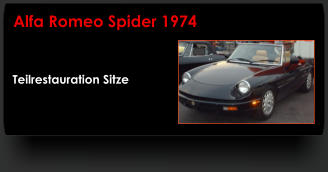 Teilrestauration Sitze Alfa Romeo Spider 1974