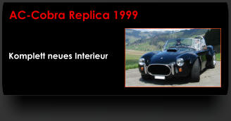 Komplett neues Interieur AC-Cobra Replica 1999